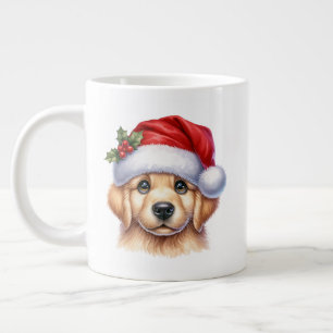 Golden Retriever Dog with Santa Claus Style-82535 Jumbo-Tasse