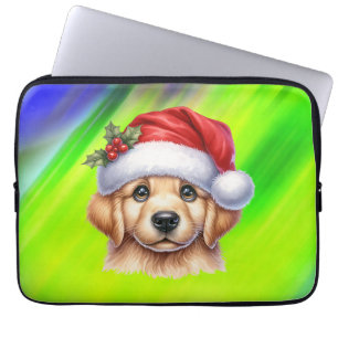 Golden Retriever Dog with Santa Claus Style-82535 Laptopschutzhülle