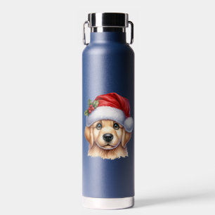 Golden Retriever Dog with Santa Claus Style-82535 Trinkflasche