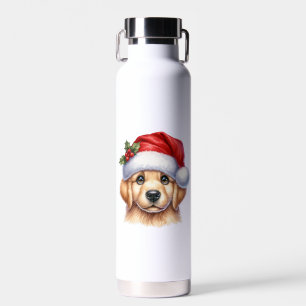 Golden Retriever Dog with Santa Claus Style-82535 Trinkflasche