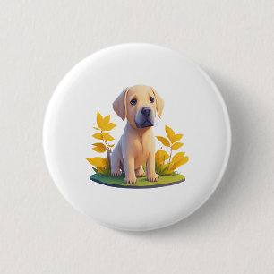 Golden Retriever Doggo Niedlich Digital Chibi Button