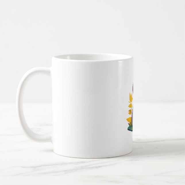 Golden Retriever Doggo Niedlich Digital Chibi Kaffeetasse (Links)
