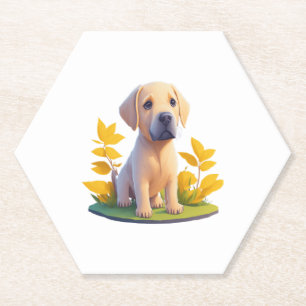 Golden Retriever Doggo Niedlich Digital Chibi Untersetzer