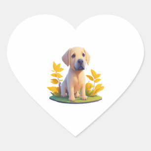 Golden Retriever Doggo T Shirt Niedlich digitaler  Herz-Aufkleber