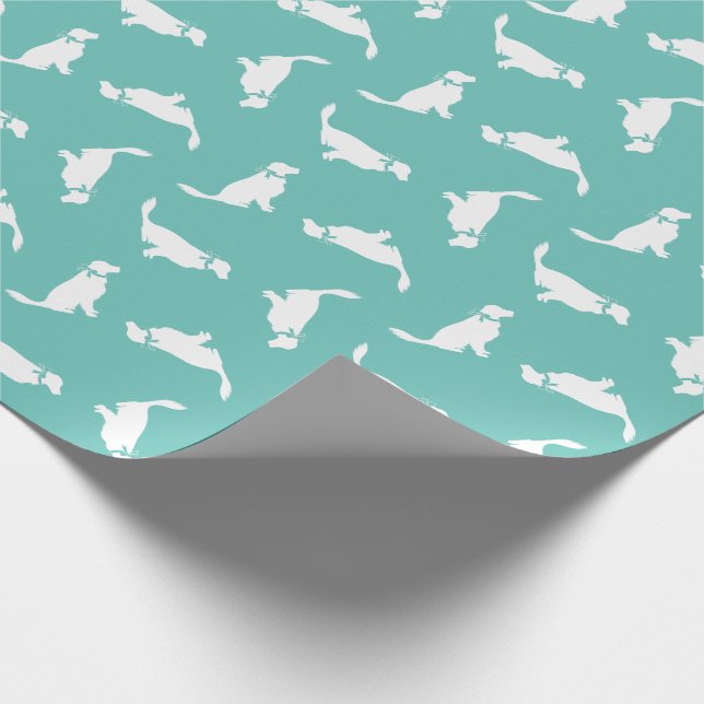 Golden Retriever Doppy Puppy Geschenkpapier (Ecke)