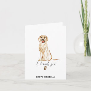 Golden Retriever Dow Paw Welpen Welpen Geburtstag Karte