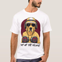 Golden Retriever Dressed als DJ