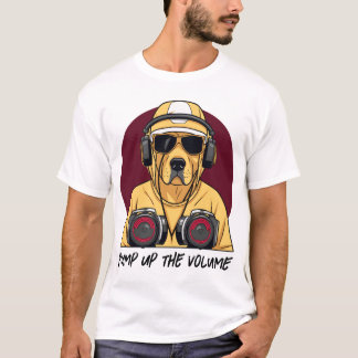Golden Retriever Dressed als DJ T-Shirt