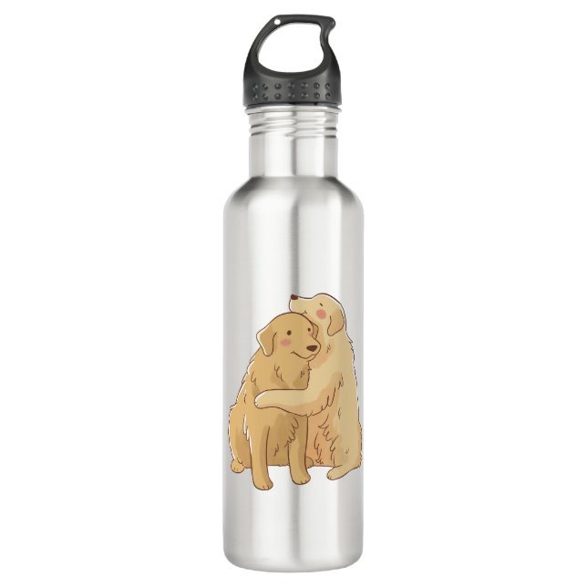 Golden Retriever Edelstahlflasche (Vorderseite)