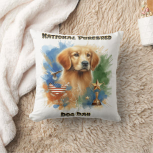 Golden Retriever Ehrenzeichen reinrassiger Hundeta Kissen
