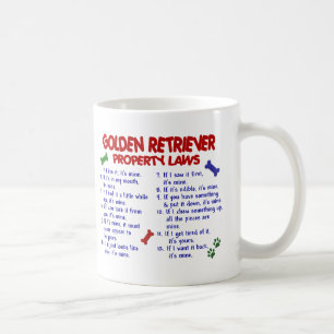 Golden retriever-Eigentums-Gesetze 2 Kaffeetasse