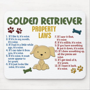 Golden retriever-Eigentums-Gesetze 4 Mousepad