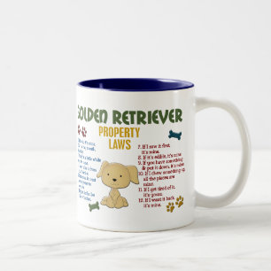 Golden retriever-Eigentums-Gesetze 4 Zweifarbige Tasse