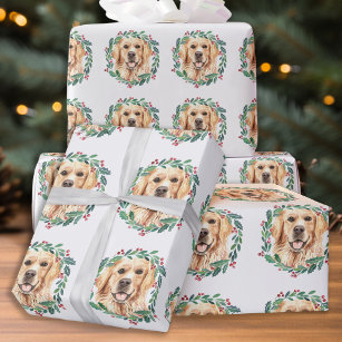Golden Retriever Elegante Dog Weihnachten Geschenkpapier