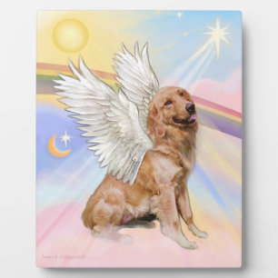 Golden Retriever Engel (B1) Fotoplatte