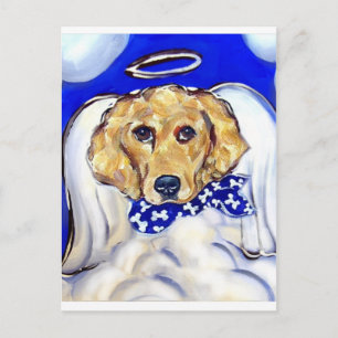 Golden Retriever Engel Postkarte