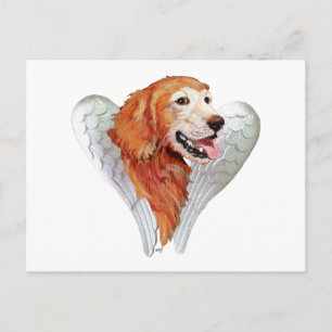 Golden Retriever Engel Postkarte