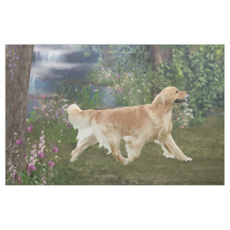 Golden Retriever Fabric Panel Stoff
