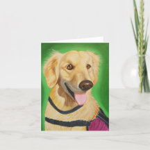 Golden Retriever Faltkarte