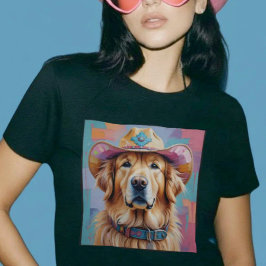 Golden Retriever farbenfrohe Cowgirl Shirt