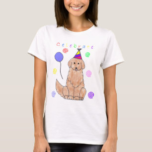 Golden retriever feiern T-Shirt