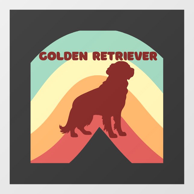 Golden Retriever  Fensteraufkleber (Blatt)