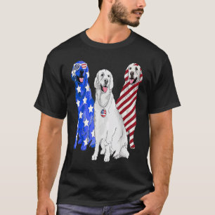 Golden Retriever Flag Happy 4. Juli unabhängig T-Shirt