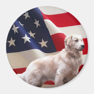 Golden retriever-Flaggen-Magnet Magnet