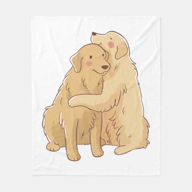 Golden Retriever Fleecedecke (Vorderseite)