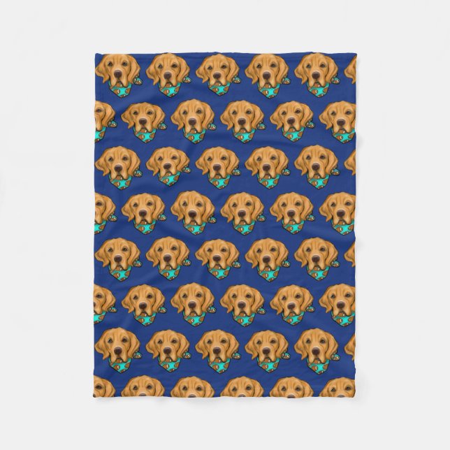 Golden Retriever Fleecedecke (Vorderseite)