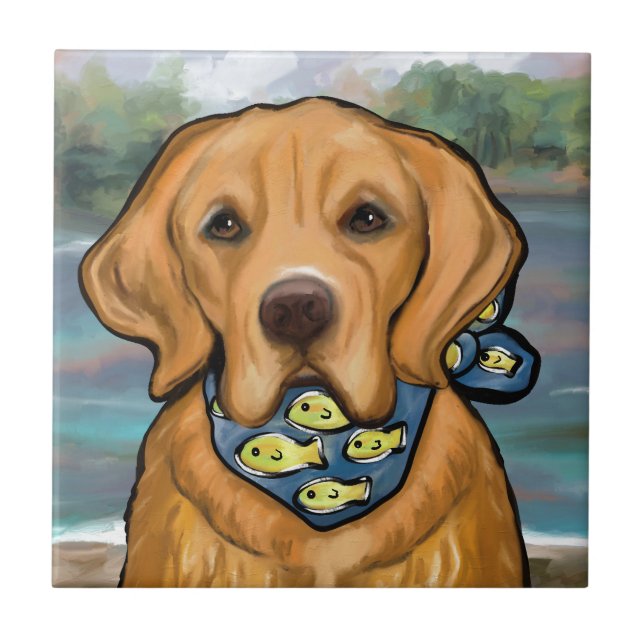 Golden Retriever Fliese (Vorderseite)