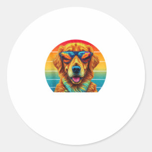 Golden Retriever for Kids Boys Girls Sonnenbrille  Runder Aufkleber