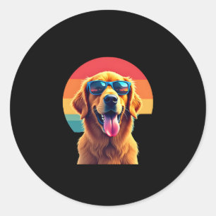 Golden Retriever for Kids Boys Girls Sonnenbrille Runder Aufkleber