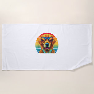 Golden Retriever for Kids Boys Girls Sonnenbrille Strandtuch