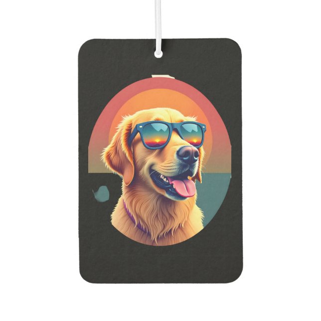 Golden Retriever for Kids Boys Girls Sunglasses Pe Autolufterfrischer (Vorderseite)