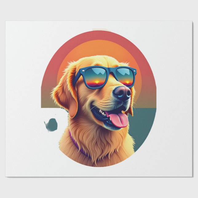 Golden Retriever for Kids Boys Girls Sunglasses Pe Geschenkpapier (Flach)