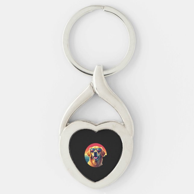 Golden Retriever for Kids Boys Girls Sunglasses Pe Schlüsselanhänger (Vorderseite)