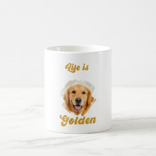 Golden Retriever Foto Das Leben ist golden Kaffeetasse