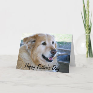Golden Retriever Foto Happy Vatertag Karte