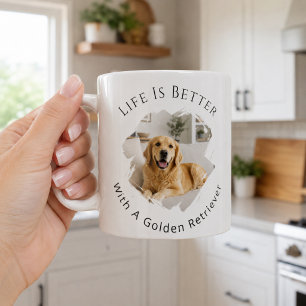 Golden Retriever Foto Leben Ist Besser Kaffeetasse