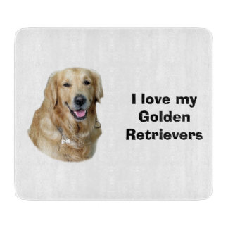 Golden Retriever Foto Portrait Schneidebrett
