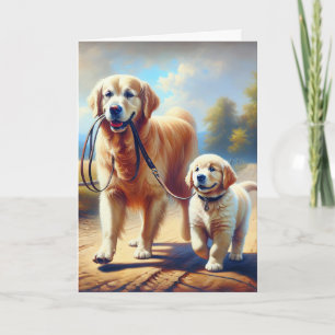 Golden Retriever Freunde Karte