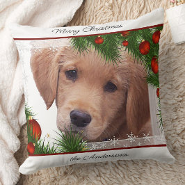 Golden Retriever Frohe Weihnachten - Niedlicher Hu Kissen