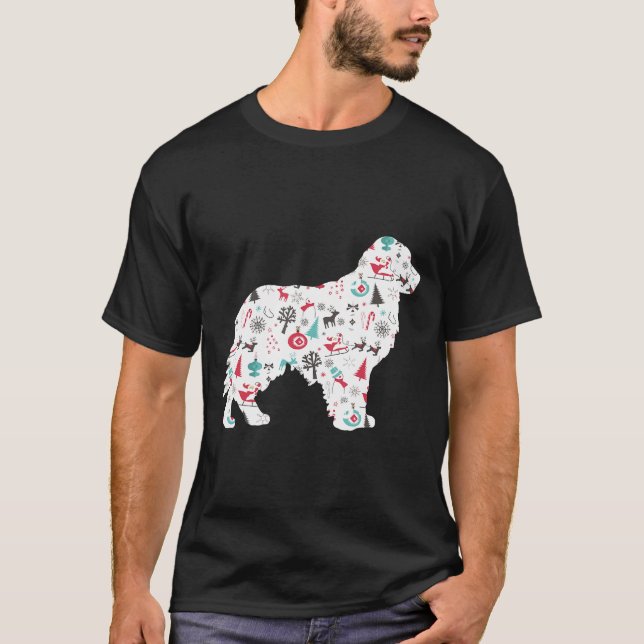 Golden Retriever Frohe Weihnachten Pajama Männer F T-Shirt (Vorderseite)