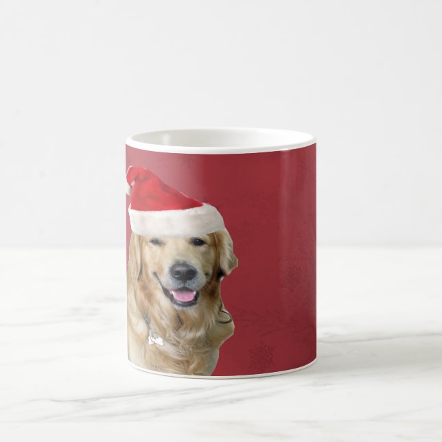 Golden retriever-frohe Weihnachten Tasse (Mittel)