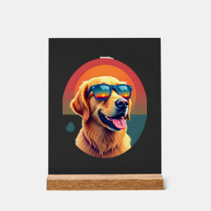 Golden Retriever für Kinder Jungen Mädchen Sonnenb Acrylschild