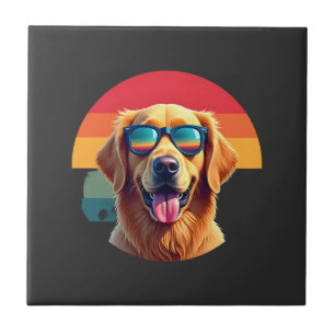 Golden Retriever für Kinder Jungen Mädchen Sonnenb Fliese