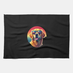 Golden Retriever für Kinder Jungen Mädchen Sonnenb Geschirrtuch
