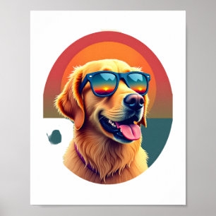 Golden Retriever für Kinder Jungen Mädchen Sonnenb Poster