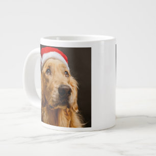 Golden Retriever für sein Weihnachtsfest Jumbo-Tasse